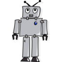 download Cartoon Robot clipart image with 135 hue color