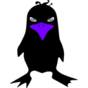 download Black Bird clipart image with 225 hue color