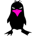 download Black Bird clipart image with 270 hue color