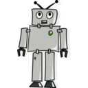 download Cartoon Robot clipart image with 0 hue color