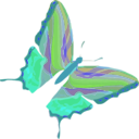 download Butterfly clipart image with 180 hue color