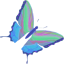 download Butterfly clipart image with 225 hue color