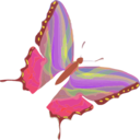 download Butterfly clipart image with 0 hue color