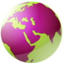download World Globe clipart image with 225 hue color