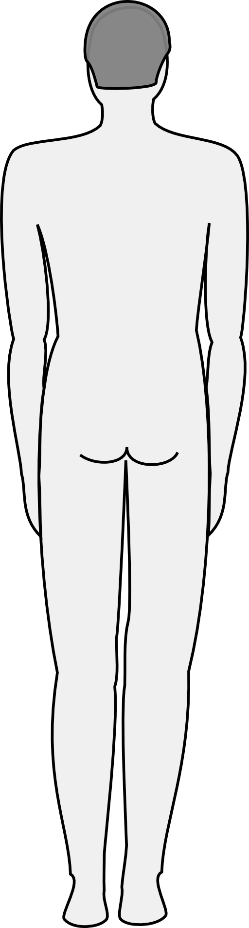 Male Body Silhouette Back