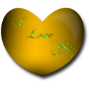 download Heart I Love You clipart image with 45 hue color