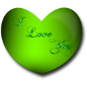 download Heart I Love You clipart image with 90 hue color