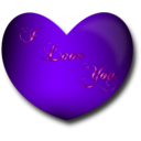 download Heart I Love You clipart image with 270 hue color