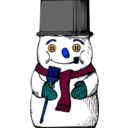 download Snowman clipart image with 180 hue color