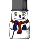 download Snowman clipart image with 225 hue color