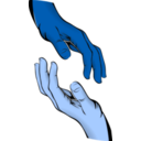 download Hands clipart image with 180 hue color