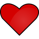 download Heart clipart image with 0 hue color