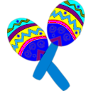 download Maracas clipart image with 180 hue color