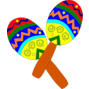 download Maracas clipart image with 0 hue color