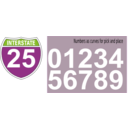download Interstate Highway Sign clipart image with 90 hue color