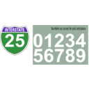 download Interstate Highway Sign clipart image with 270 hue color
