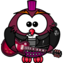 download Punk Owl clipart image with 315 hue color