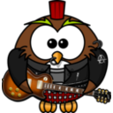 download Punk Owl clipart image with 0 hue color