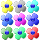 download Game Marbles Flowers clipart image with 180 hue color