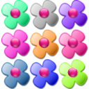 download Game Marbles Flowers clipart image with 270 hue color