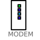 download Modem Labelled clipart image with 135 hue color