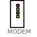 download Modem Labelled clipart image with 315 hue color