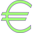 download Monetary Euro Symbol clipart image with 45 hue color