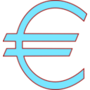 download Monetary Euro Symbol clipart image with 135 hue color