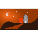 download Hill Top Homes clipart image with 180 hue color