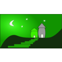 download Hill Top Homes clipart image with 270 hue color