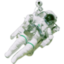 download Astronaut Small Version clipart image with 180 hue color