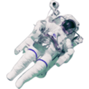 download Astronaut Small Version clipart image with 270 hue color