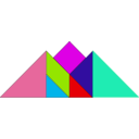download Tangram clipart image with 135 hue color