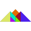 download Tangram clipart image with 225 hue color
