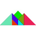 download Tangram clipart image with 315 hue color