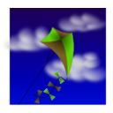 download Kite clipart image with 45 hue color