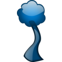 download Glossy Tree 2 clipart image with 180 hue color