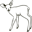 download Fawn Outline clipart image with 45 hue color