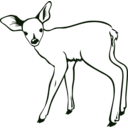 download Fawn Outline clipart image with 90 hue color