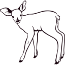 download Fawn Outline clipart image with 315 hue color