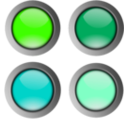 download Round Buttons 1 clipart image with 225 hue color
