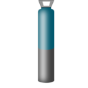 download Gas Cylinder Grey And Dark Green High Pressure For Argon clipart image with 90 hue color