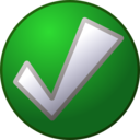 download Green Tick clipart image with 0 hue color