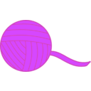 download Pink Ball Of Yarn clipart image with 315 hue color
