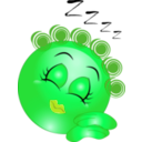 download Sleeping Girl Smiley Emoticon clipart image with 90 hue color