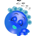 download Sleeping Girl Smiley Emoticon clipart image with 180 hue color