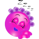 download Sleeping Girl Smiley Emoticon clipart image with 270 hue color