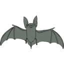 download Bat clipart image with 135 hue color