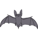 download Bat clipart image with 270 hue color