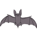 download Bat clipart image with 315 hue color